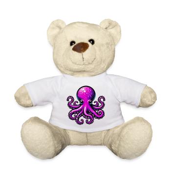 Octopus - Teddy Bear - white - Front