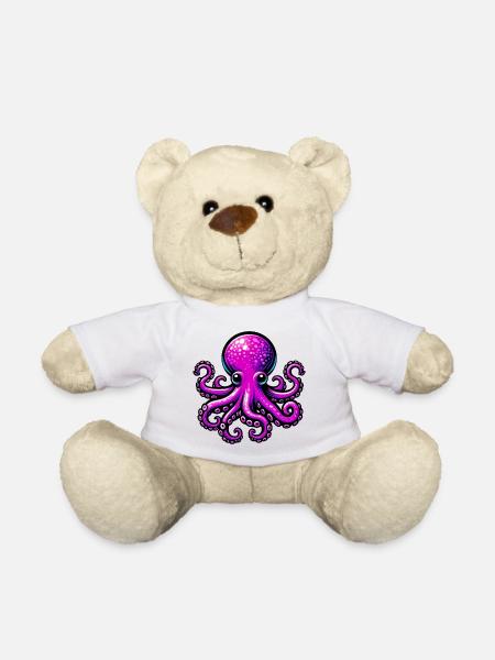 Krake - Teddy - Weiß