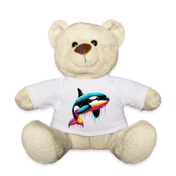Killer whale - Teddy Bear - white - Front