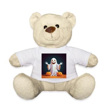 Halloween Ghost with Pumpkins - Teddy Bear - white - Front