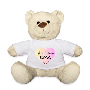 Weltallerbeste Oma- Ich hab dich lieb! - Teddy - Weiß - Vorne