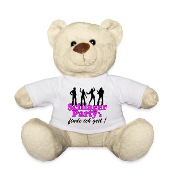 Schlager Party, Schlager Musik, I find it cool - Teddy Bear - white - Front