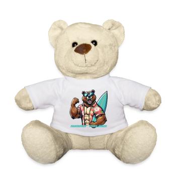 Coole Bären Surfer Illustration - Teddy - Weiß - Vorne