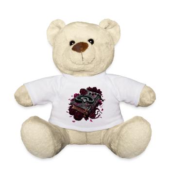 Bücher Design, Schlangen, Rosenblüten - Teddy - Weiß - Vorne