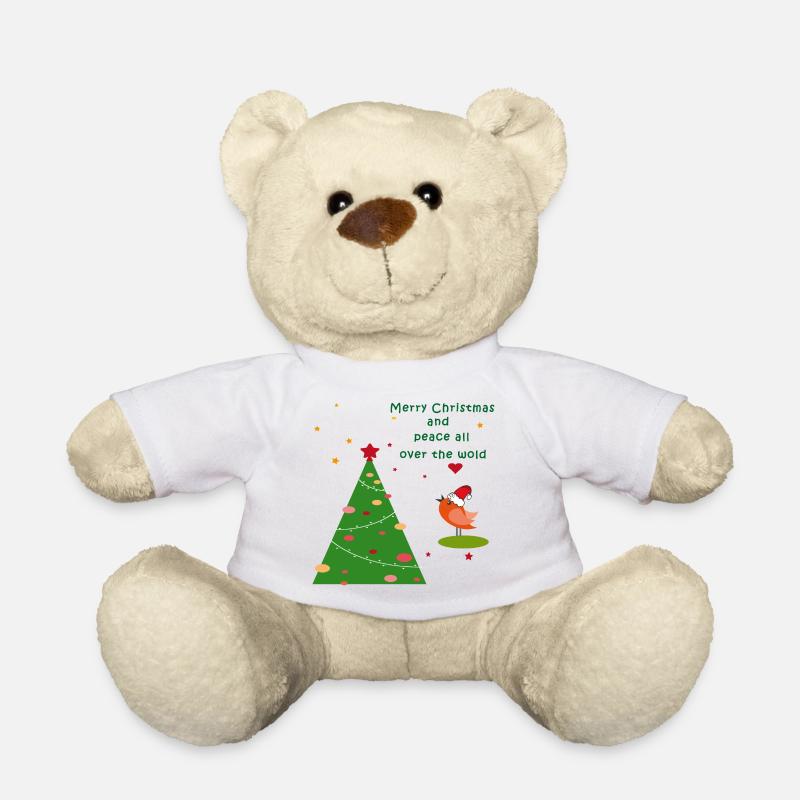 Merry Christmas - Teddy - Weiß