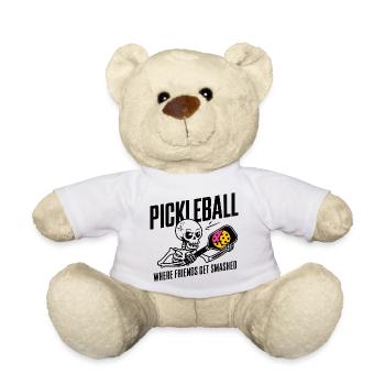 Pickleball, wo Freunde zerschmettert werden Cooles Skelett - Teddy - Weiß - Vorne