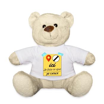 Hier mache ich, was ich will - Teddy - Weiß - Vorne