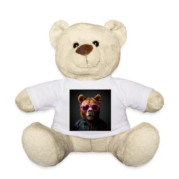 Ours brun rock n roll - Nounours - blanc - Devant