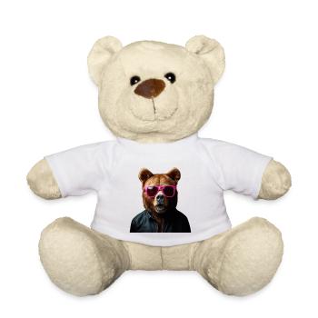Ours brun stylé - Nounours - blanc - Devant