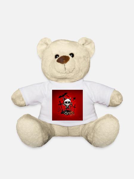 Kürbismagie und Spaß mit Knochen. - Teddy - Weiß
