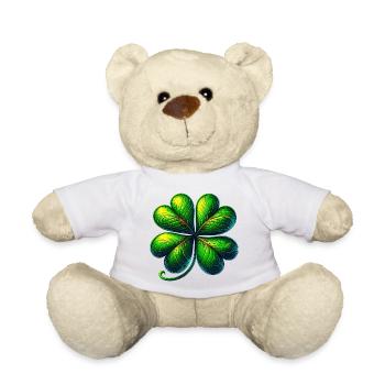 Four-leaf clover - Teddy Bear - white - Front