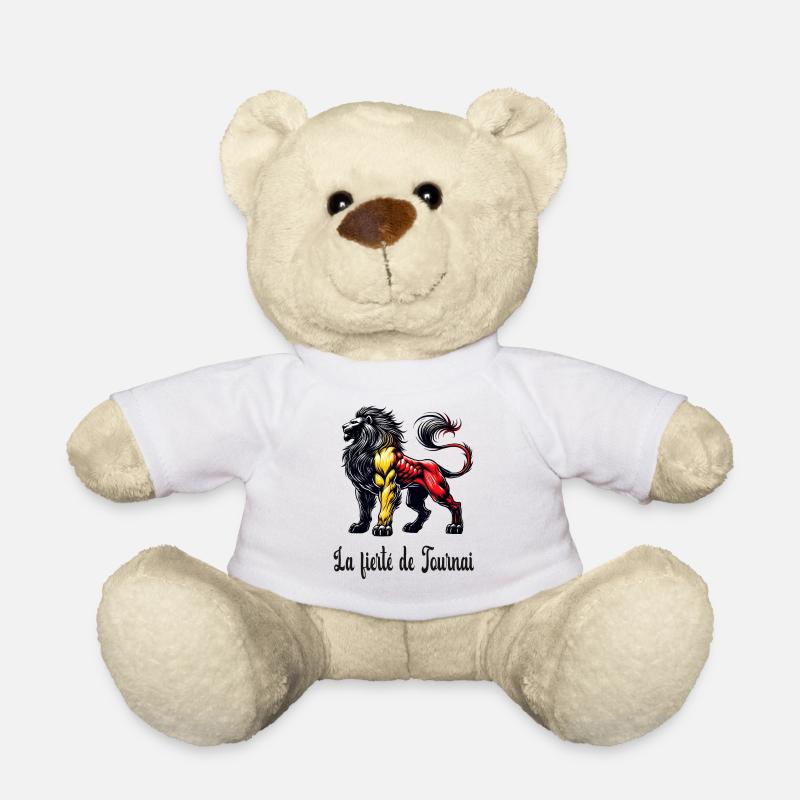 Tournai Löwe Flaggen Design - Teddy - Weiß