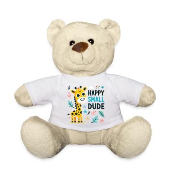 Whimsical Giraffe Happy Small Dude Design - Teddy Bear - white - Front