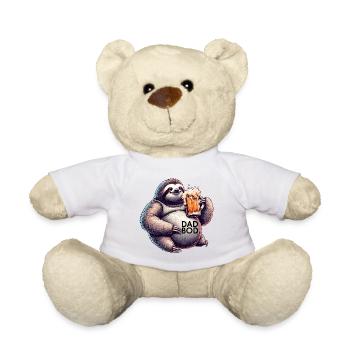 Dad Bod Bierbauch Bier Faultier Geschenk - Teddy - Weiß - Vorne