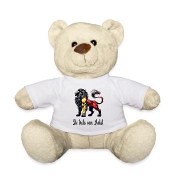 Motif du drapeau lion d'Alost - Nounours - blanc - Devant