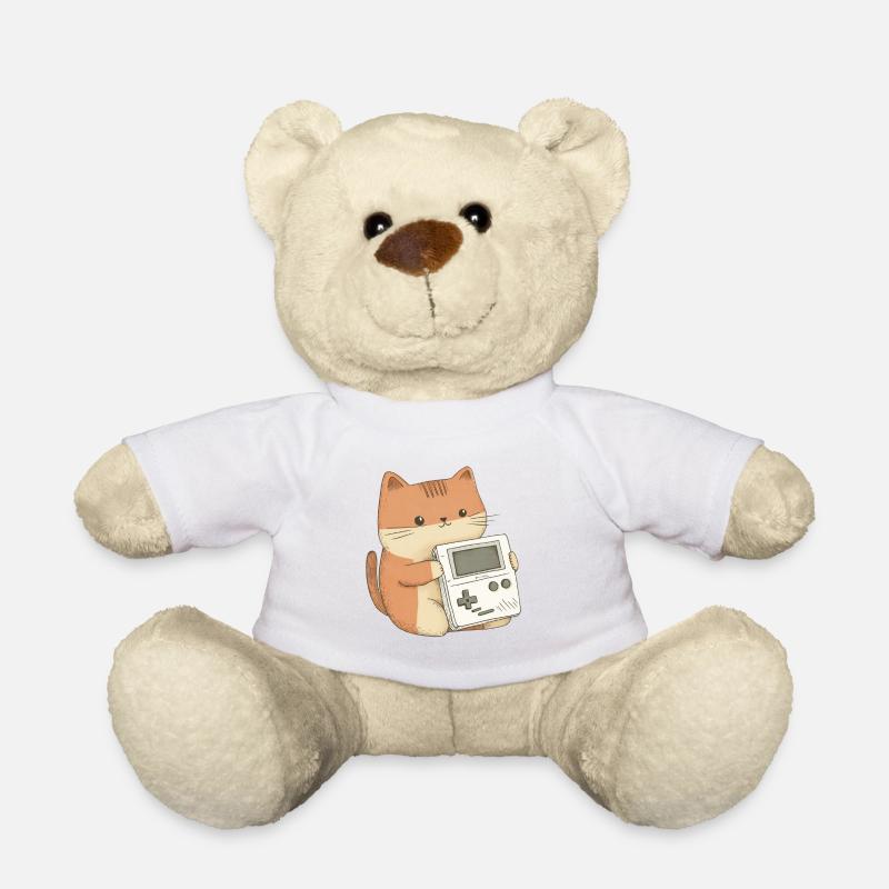 Geek cat - Teddy Bear - white