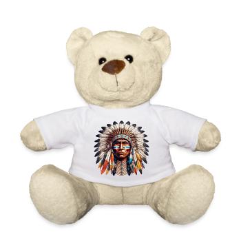 Amerikanisch, Indianer, Amerikaner - Teddy - Weiß - Vorne