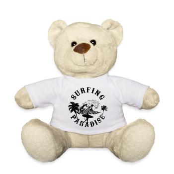 Nocturnal Wolf Silhouette - Teddy Bear - white - Front