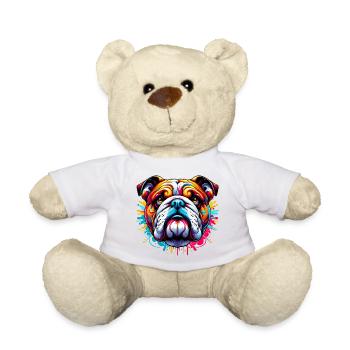 Englische Bulldogge Hund - Teddy - Weiß - Vorne