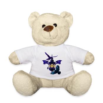 laterne, Kolkrabe, kreuze - Teddy - Weiß - Vorne