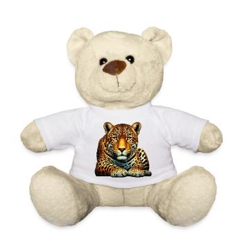 Leopard - Teddy Bear - white - Front