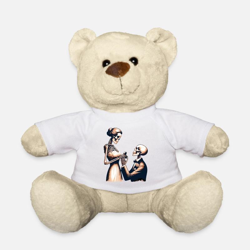 Hochzeit Skelett Parodie Design - Teddy - Weiß