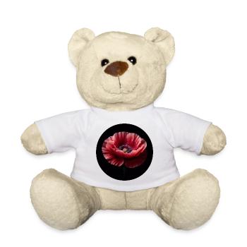 Mohnblume fotorealistisch - Teddy - Weiß - Vorne