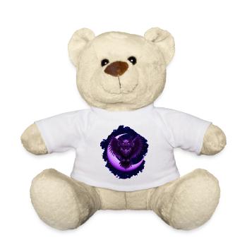 eulen, Sternenmuster, Mondsichel - Teddy - Weiß - Vorne
