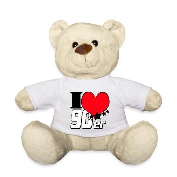 Fête des années 90 , Soirée à thème , Tenue des années 90 (25) - Nounours - blanc - Devant