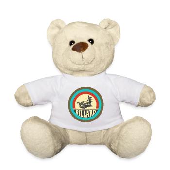 Vintage Design Billiard - Teddy Bear - white - Front