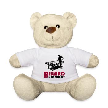 Le billard est ma thérapie - Nounours - blanc - Devant
