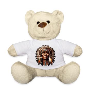 Amerikanisch, Indianer, Amerikaner - Teddy - Weiß - Vorne