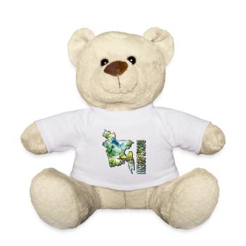 Watercolor Map Bangladesh - Teddy Bear - white - Front