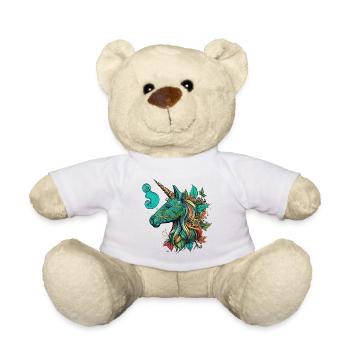 Psychedelic Unicorn : une fusion magique de cannabis - Nounours - blanc - Devant