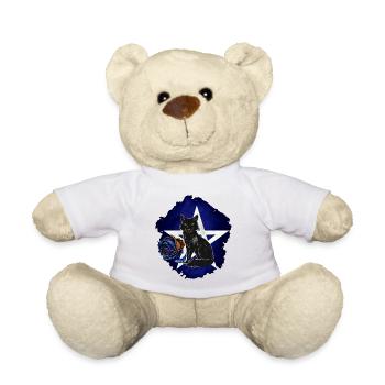 Gothic-Fuchs, verwelkte Rosenblüte, vanitas - Teddy - Weiß - Vorne