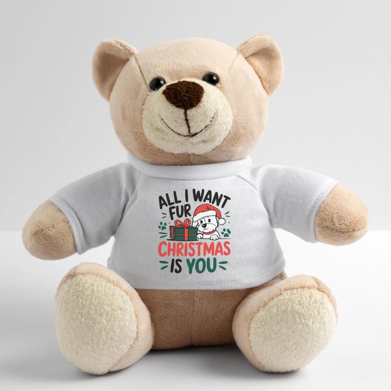Conception de message de Noël de chiot festif Nounours
