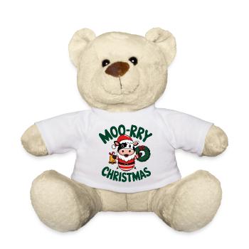 Vache festive Père Noël Design de Noël - Nounours - blanc - Devant