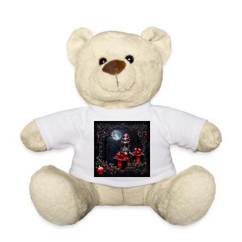 Cute gothic Christmas elf. - Teddy Bear - white - Front