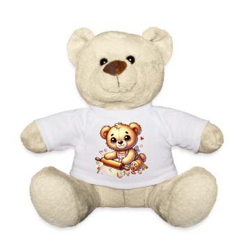 Backender Weihnachts-Teddy – Süße Festtagsfreude - Teddy - Weiß - Vorne