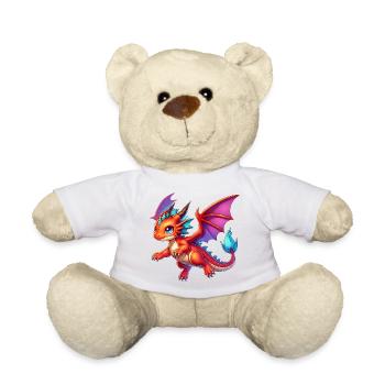 Dragon - Teddy Bear - white - Front