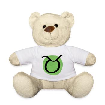 Zodiac sign Taurus - Teddy Bear - white - Front