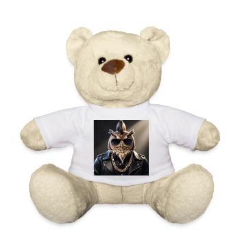 Eulenmünster in leather jacket style - Teddy Bear - white - Front