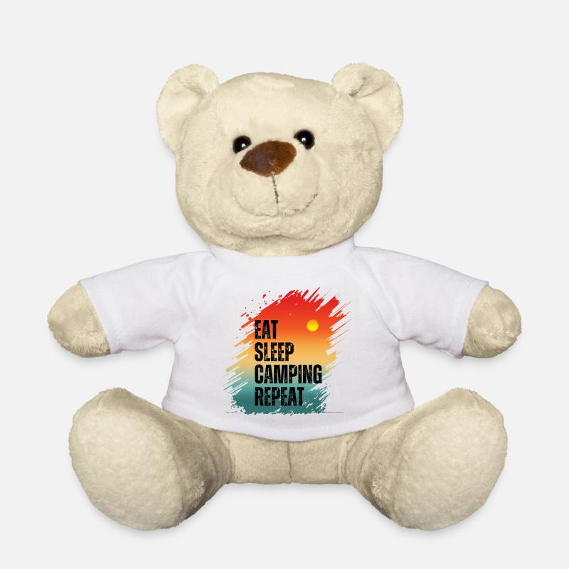 ESSEN SCHLAFEN CAMPING WIEDERHOLEN - Teddy - Weiß