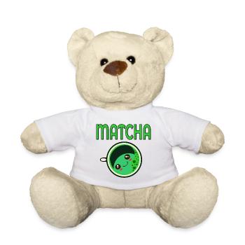 KAWAII MATCHA GREEN TEA - Teddy Bear - white - Front