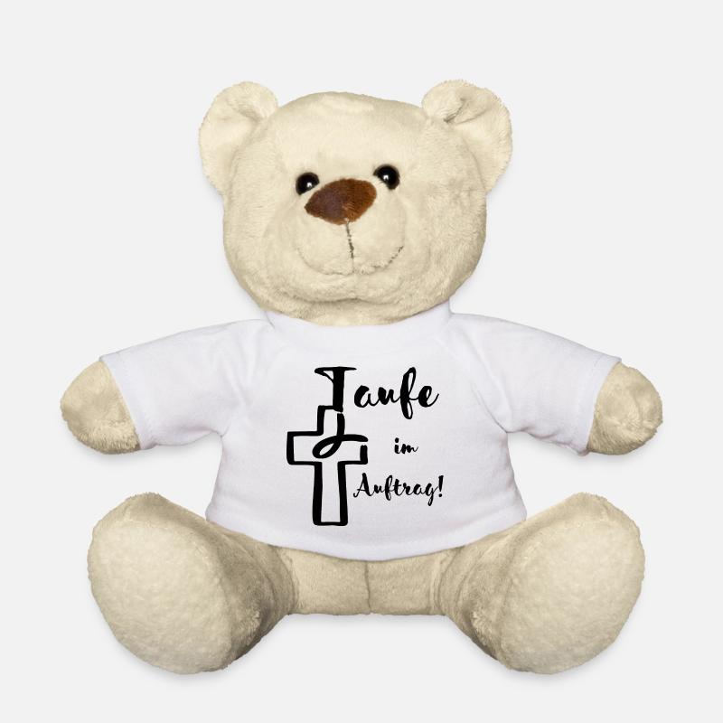 Baptism on behalf of the fish dips into the cross Baptismal feast - Teddy Bear - white