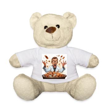 The Caffeine Mad Scientist - Teddy Bear - white - Front