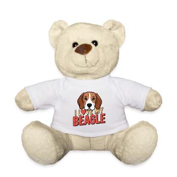I Love My Beagle - Dog Fan Dog Lover Dog - Teddy Bear - white - Front