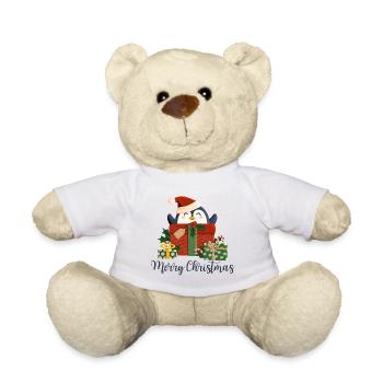 Joyeux Noël - Pingouin de Noël - Nounours - blanc - Devant