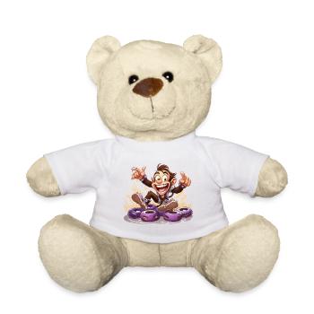 The Caffeine Roller - Teddy Bear - white - Front