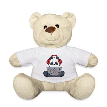 Gaming Panda - Edition Christmas - Teddy Bear - white - Front